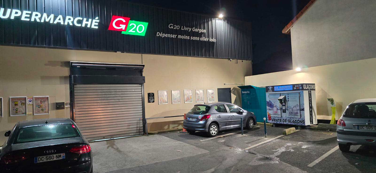 Distributeur de glaçons Supermarché G20 Livry-Gargan